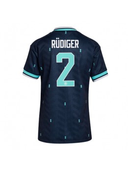 Tyskland Antonio Rudiger #2 Replika Borta Kläder Dam VM 2026 Kortärmad